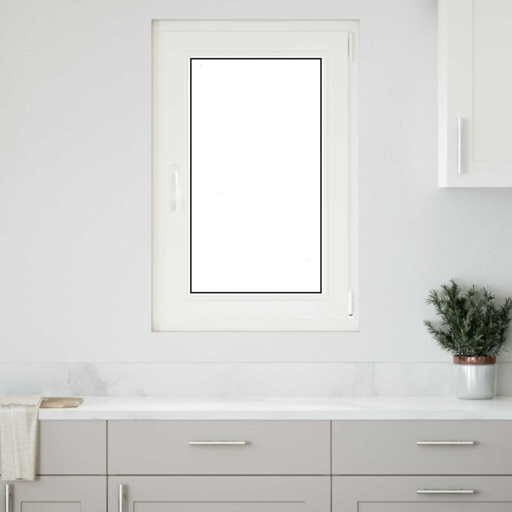 Kellari-ikkuna RISOR 60 x 80 cm PVC ja lasi Antrasiitti