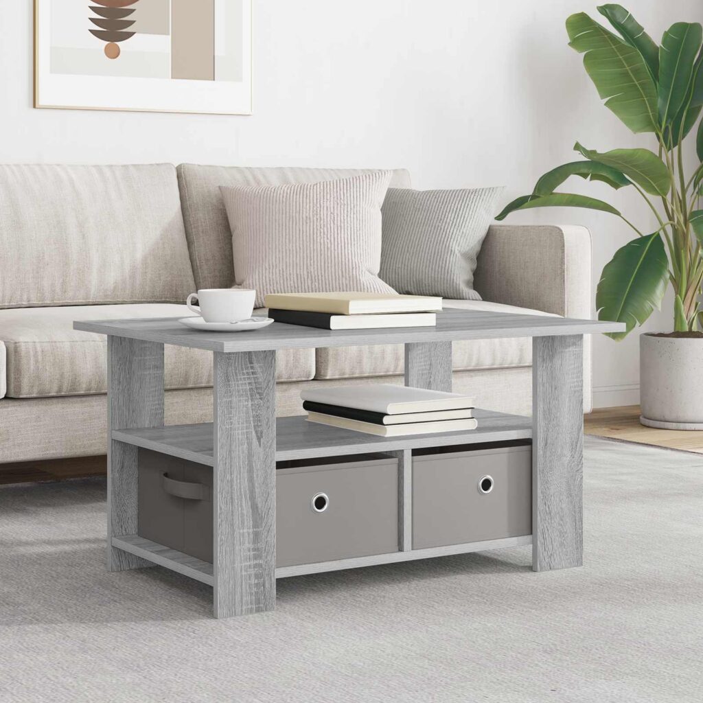 Sohvapöytä Harmaa Sonoma 77 x 55 x 42 cm Tekninen puu