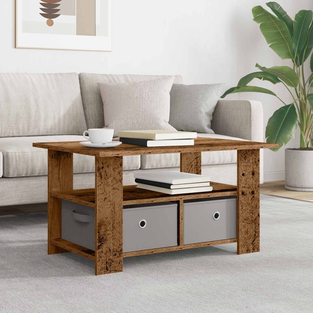 Sohvapöytä Vanha puu 77 x 55 x 42 cm Tekninen puu