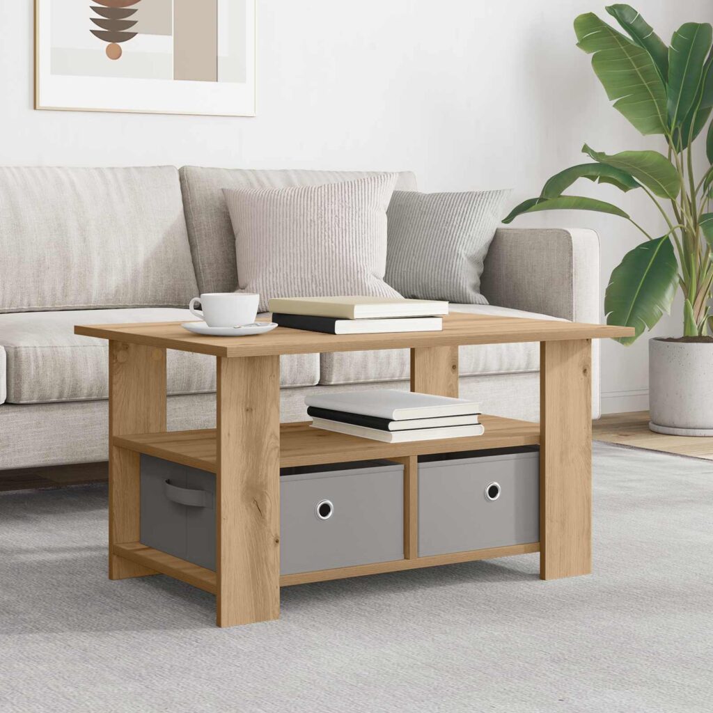 Sohvapöytä Artisan tammi 77 x 55 x 42 cm Tekninen puu