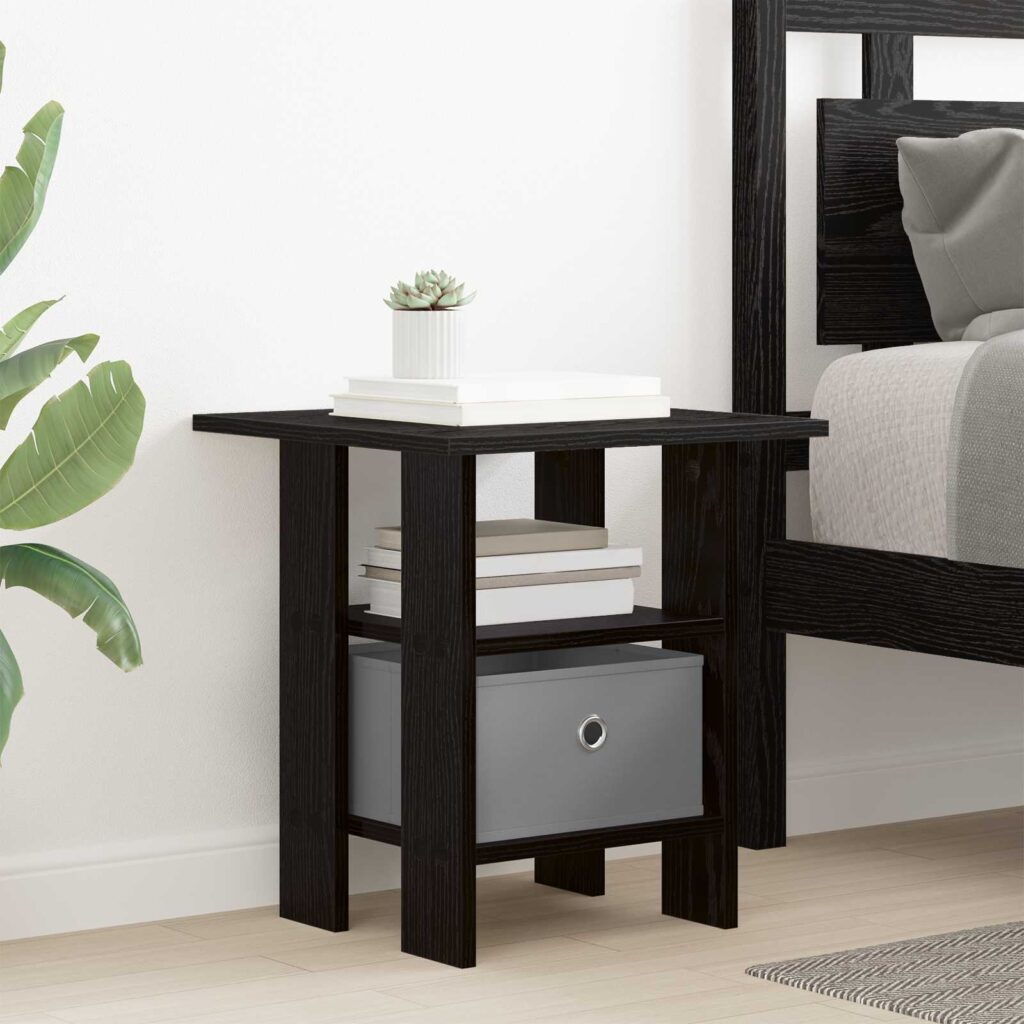 Yöpöytä Musta tammi. 41 x 40 x 45 cm Tekninen puu