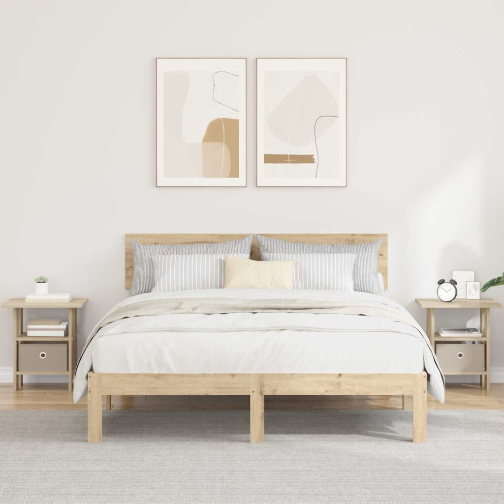 Yöpöytä 2 pcs Sonoman tammi 41 x 40 x 45 cm Tekninen puu