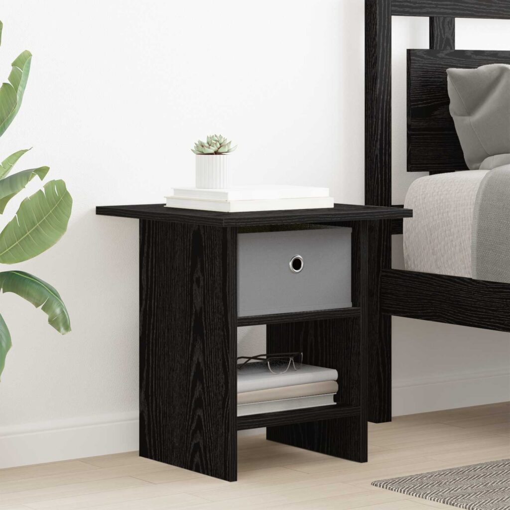 Yöpöytä Musta tammi. 41 x 40 x 45 cm Tekninen puu