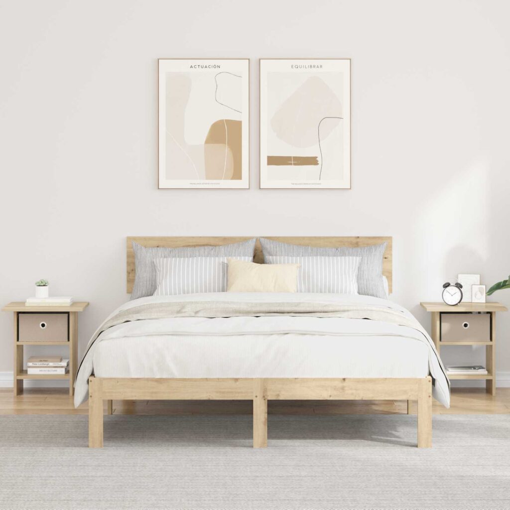 Yöpöytä 2 pcs Sonoman tammi 41 x 40 x 45 cm Tekninen puu