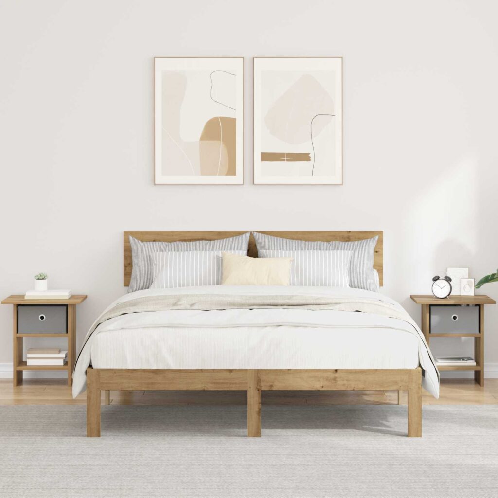 Yöpöytä 2 pcs Artisan tammi 41 x 40 x 45 cm Tekninen puu