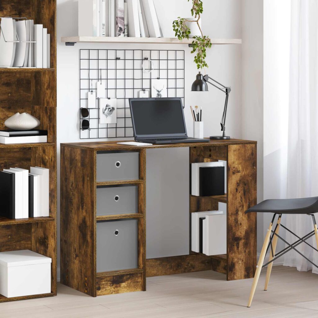 Pöytä laatikon kanssa Savupähkinä 100 x 40 x 75 cm Tekninen puu