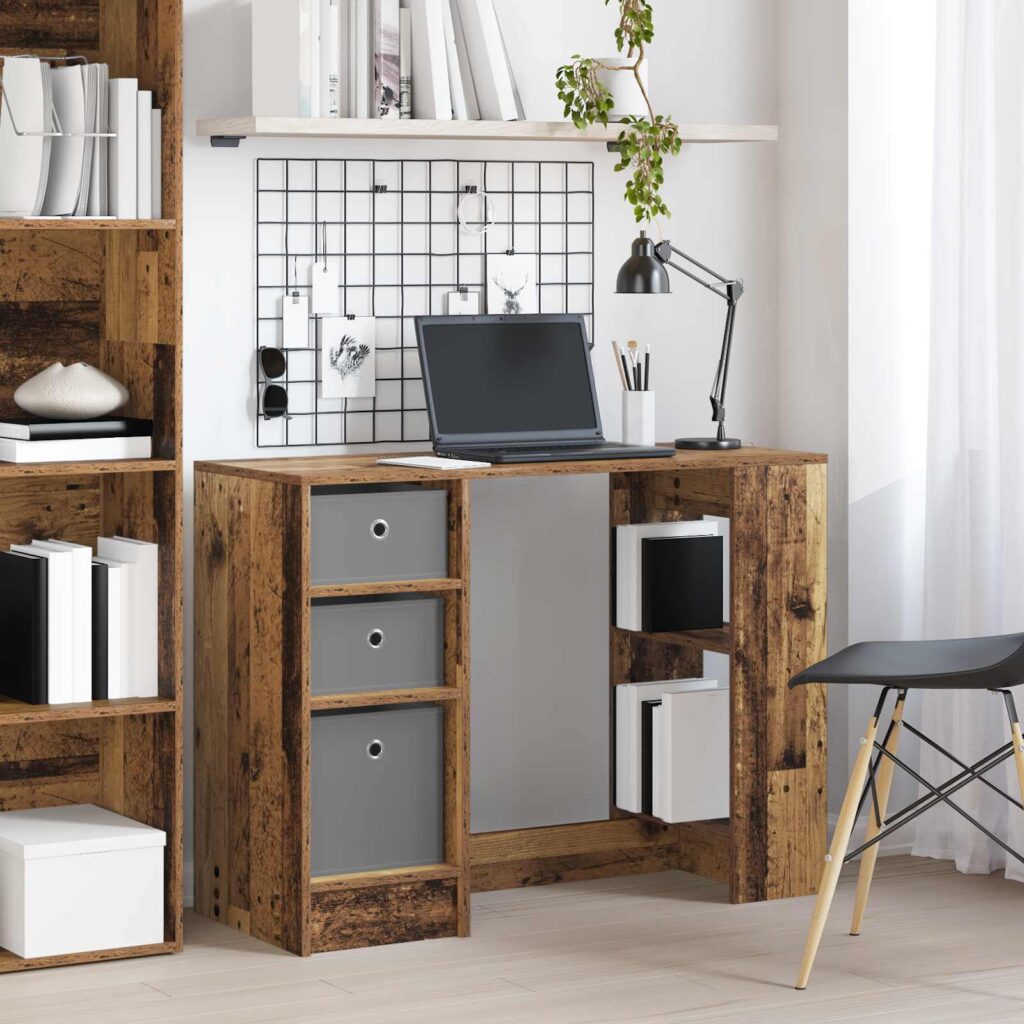 Pöytä laatikon kanssa Vanha puu 100 x 40 x 75 cm Tekninen puu