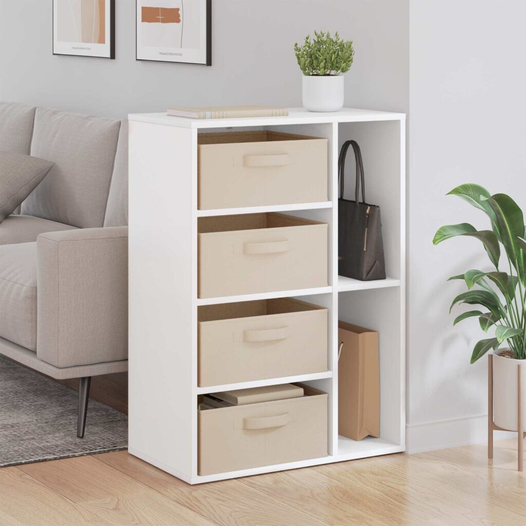 Sivupöytä laatikon kanssa Valkoinen 60 x 33,5 x 84 cm