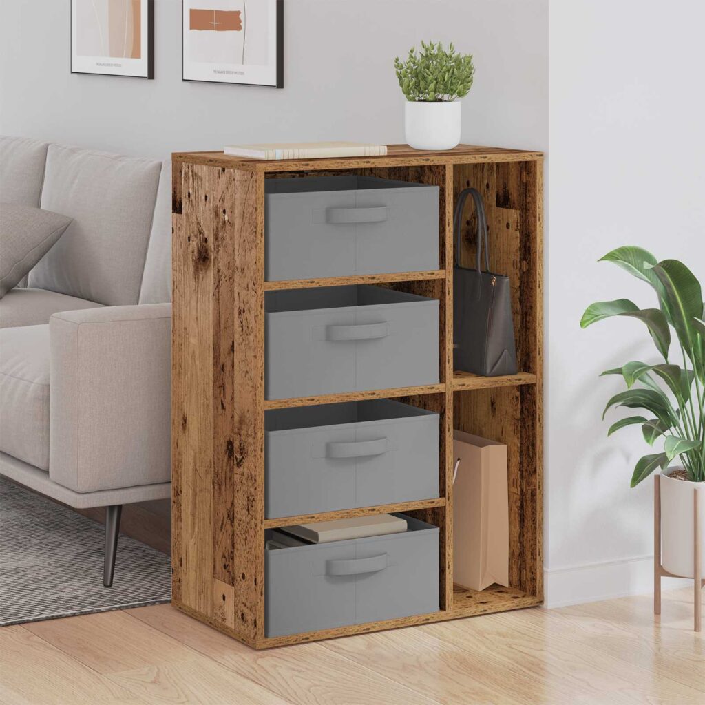 Sivupöytä laatikon kanssa Vanha puu 60 x 33,5 x 84 cm