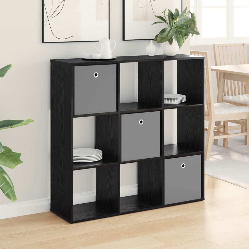 Sivupöytä laatikon kanssa Musta tammi. 102 x 31 x 99,5 cm