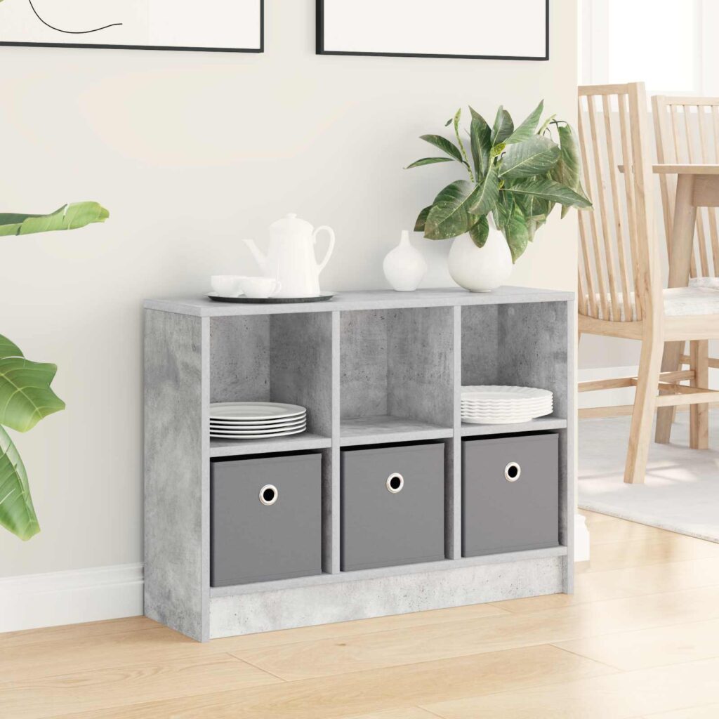 Sivupöytä laatikon kanssa Betoni Harmaa 73,5 x 22,5 x 53,5 cm