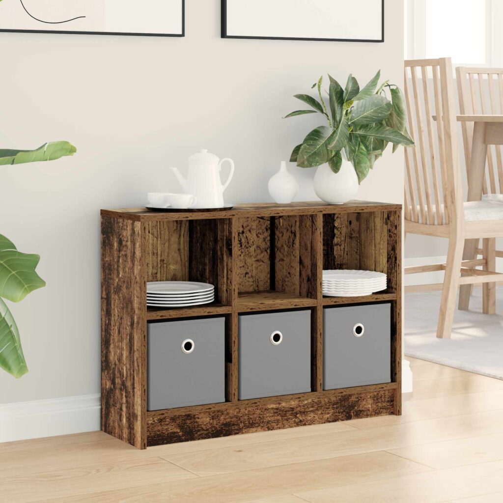 Sivupöytä laatikon kanssa Vanha puu 73,5 x 22,5 x 53,5 cm