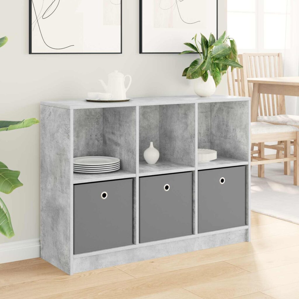 Sivupöytä laatikon kanssa Betoni Harmaa 102 x 32 x 73,5 cm