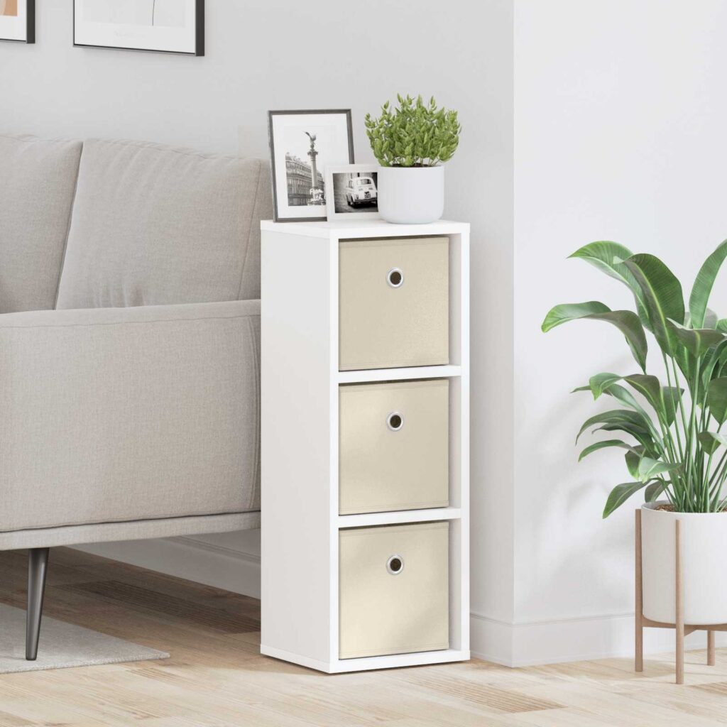 Sivupöytä laatikon kanssa Valkoinen 25,5 x 22 x 69,5 cm