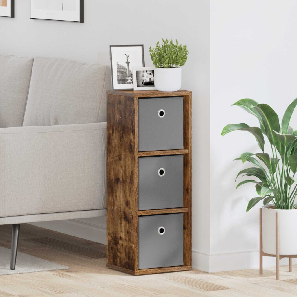 Sivupöytä laatikon kanssa Savupähkinä 25,5 x 22 x 69,5 cm