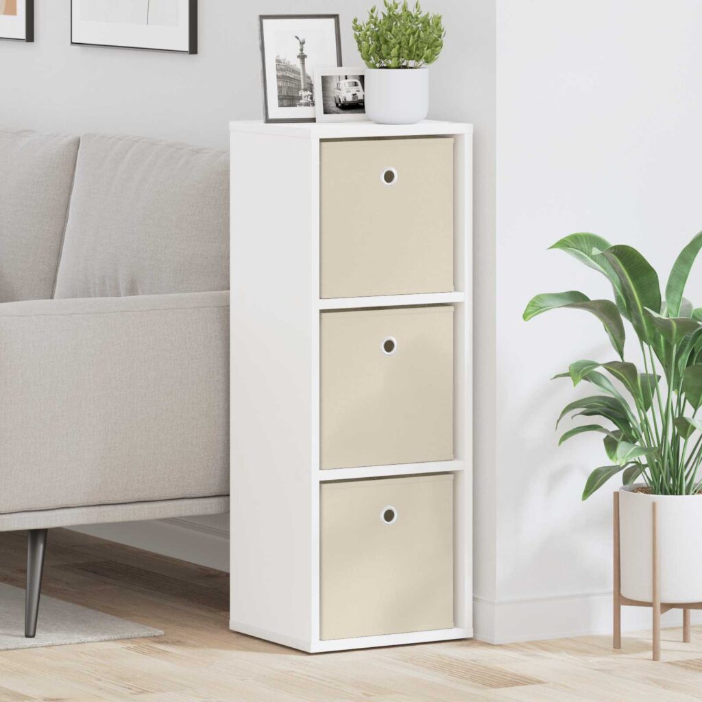 Sivupöytä laatikon kanssa Valkoinen 30,5 x 27 x 84,5 cm