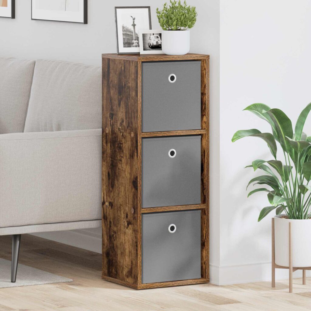 Sivupöytä laatikon kanssa Savupähkinä 30,5 x 27 x 84,5 cm