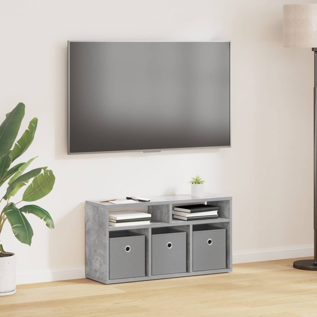 Matala pöytä laatikon kanssa Betoni Harmaa 72 x 22,5 x 38 cm