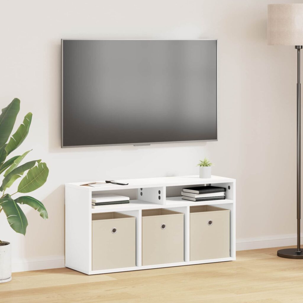 Matala pöytä laatikon kanssa Valkoinen 87 x 27,5 x 43 cm