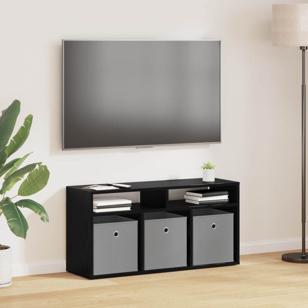 Matala pöytä laatikon kanssa Musta tammi. 87 x 27,5 x 43 cm