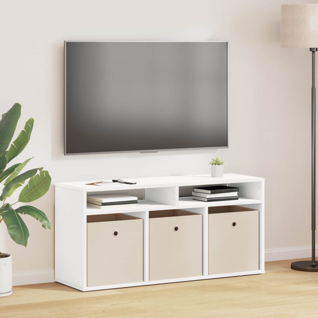 Matala pöytä laatikon kanssa Valkoinen 102 x 32 x 48,5 cm