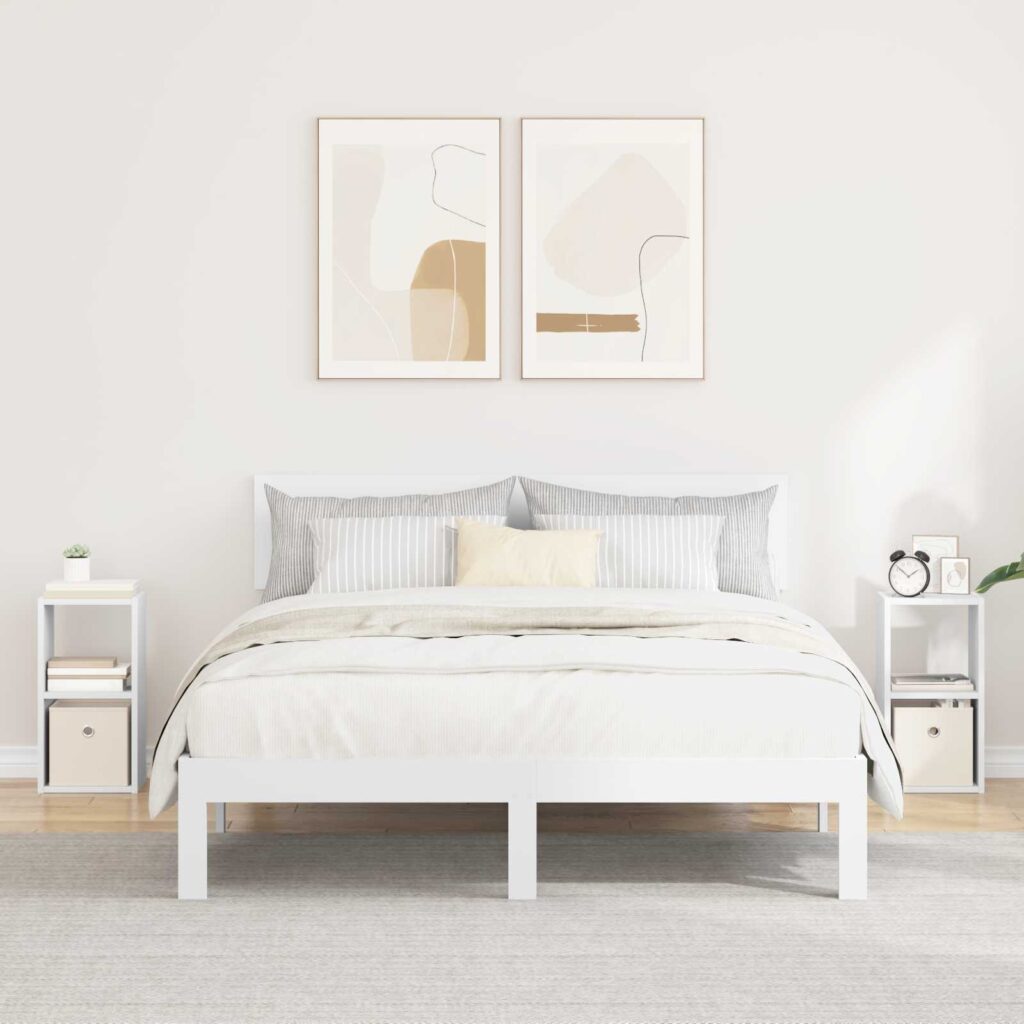 Yöpöytä 2 pcs Valkoinen 25,5 x 22 x 49,5 cm Tekninen puu