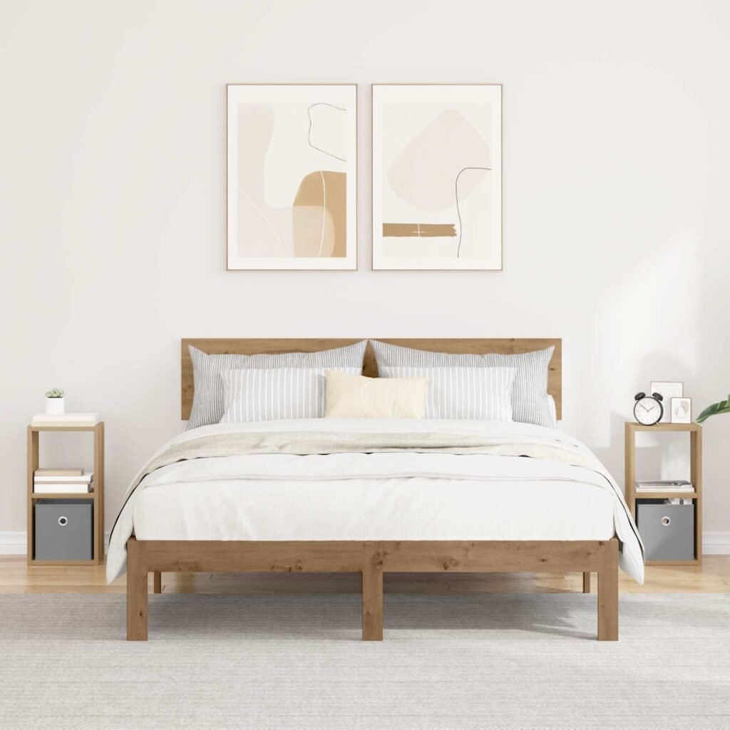 Yöpöytä 2 pcs Artisan tammi 25,5 x 22 x 49,5 cm Tekninen puu