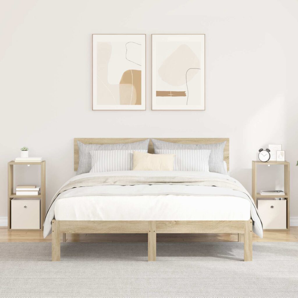 Yöpöytä 2 pcs Sonoman tammi 30,5 x 27 x 59,5 cm Tekninen puu