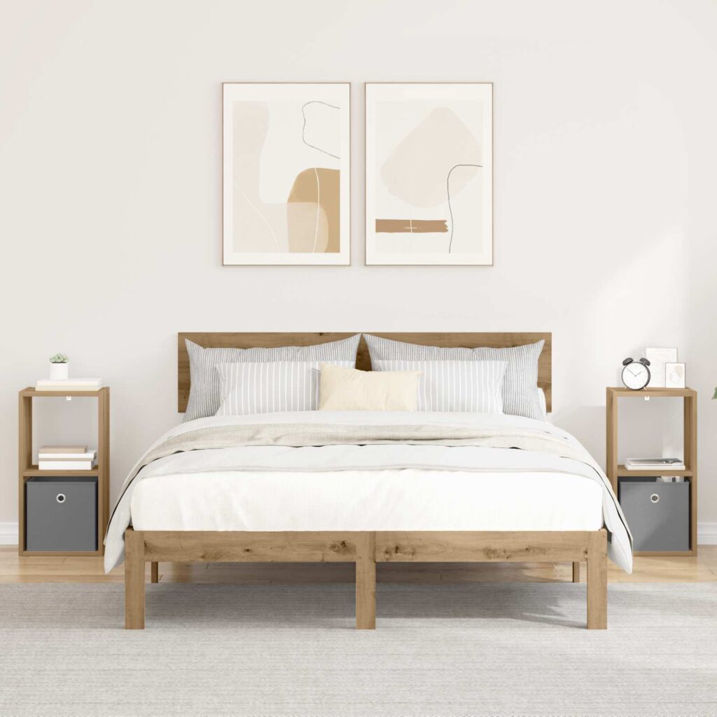 Yöpöytä 2 pcs Artisan tammi 30,5 x 27 x 59,5 cm Tekninen puu