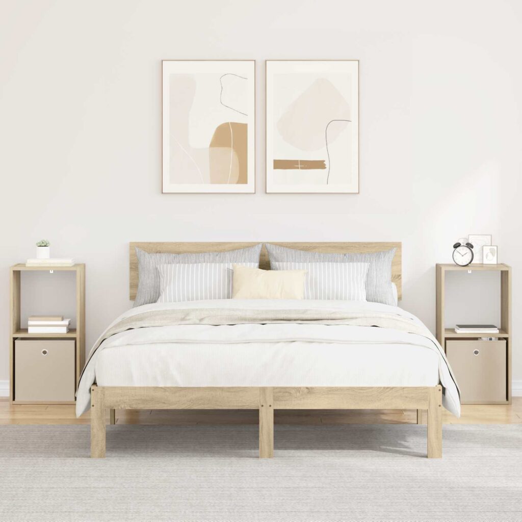 Yöpöytä 2 pcs Sonoman tammi 35 x 32 x 68,5 cm Tekninen puu