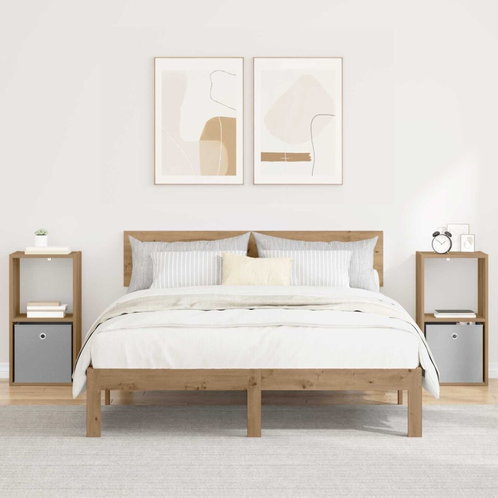 Yöpöytä 2 pcs Artisan tammi 35 x 32 x 68,5 cm Tekninen puu