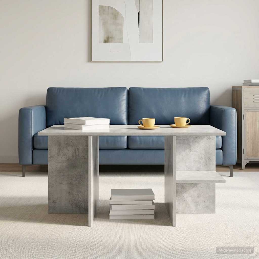 Sohvapöytä Betoninharmaa 87 x 50 x 45 cm Käsitelty puu