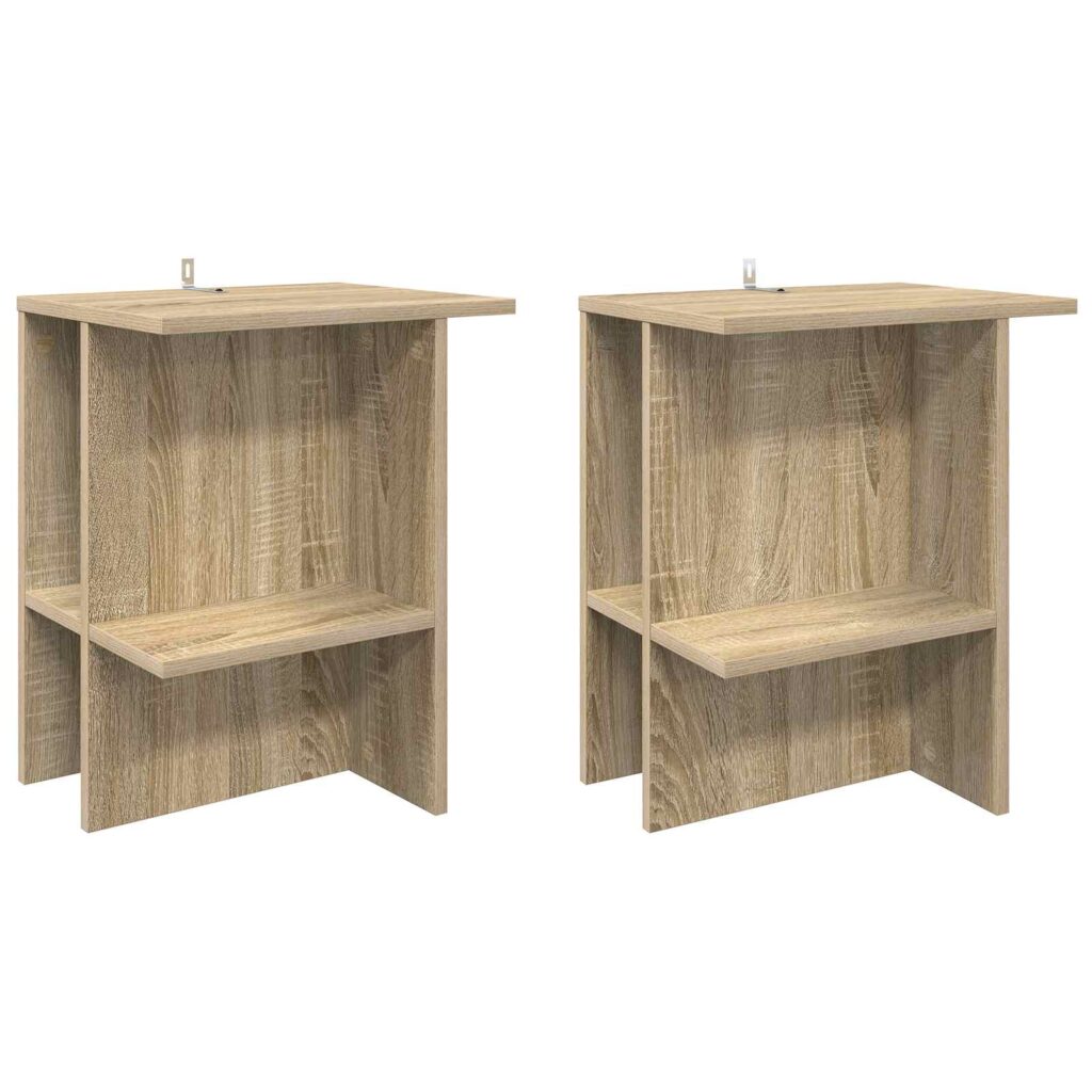 Sohvapöytä 2 pcs Sonoma-tammi 40 x 30 x 49 cm Tekninen puu