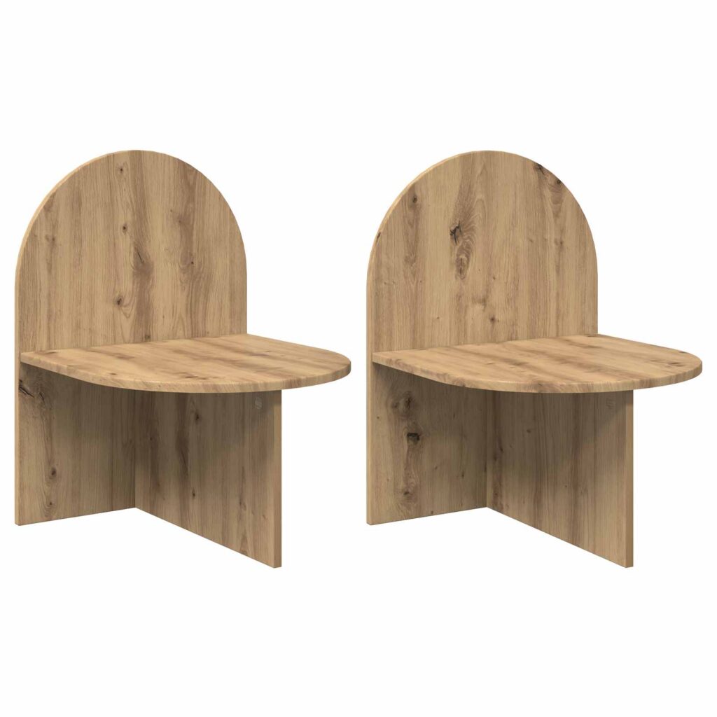 Yöpöytä 2 pcs Artisaanitammi 48 x 49 x 65 cm Käsitelty puu