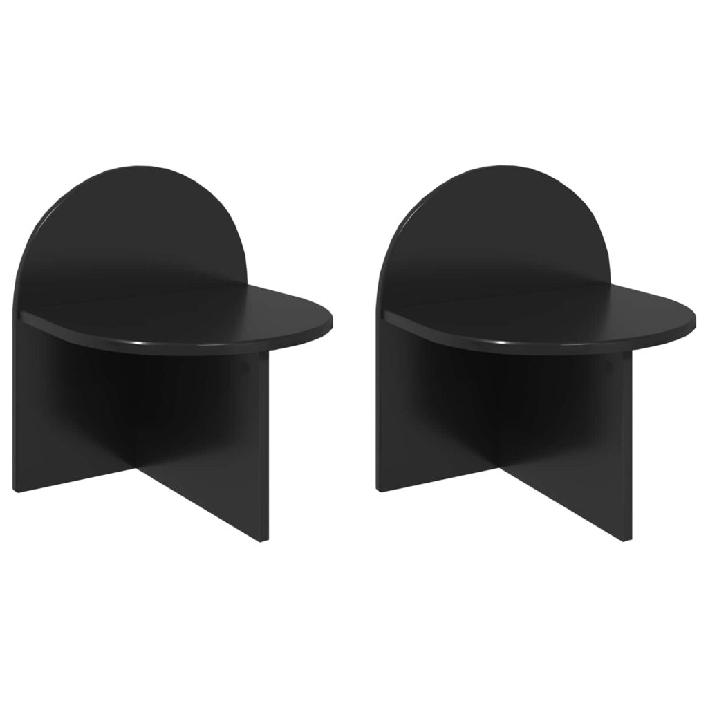 Yöpöytä 2 pcs Musta tammi 40 x 35,5 x 45,5 cm Käsitelty puu