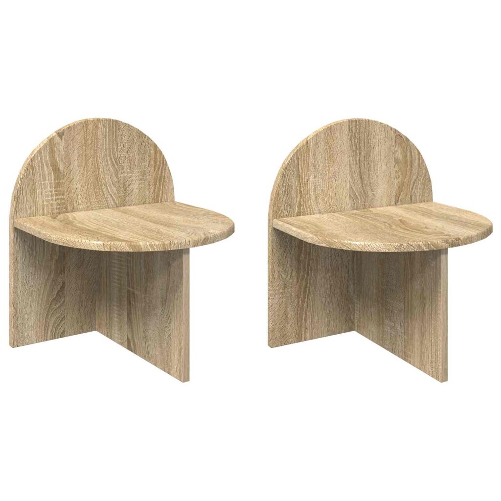 Yöpöytä 2 pcs Sonoma-tammi 40 x 35,5 x 45,5 cm Käsitelty puu