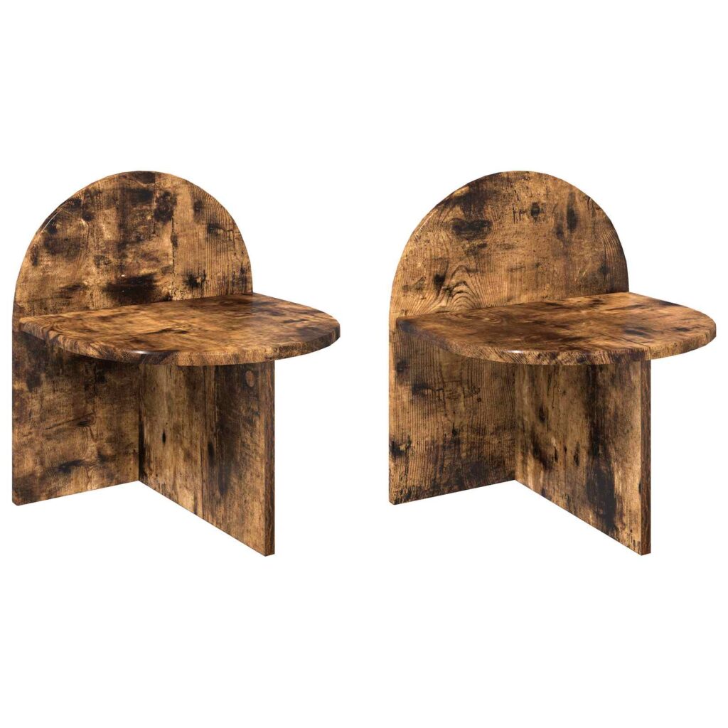 Yöpöytä 2 pcs Savutammi 40 x 35,5 x 45,5 cm Käsitelty puu