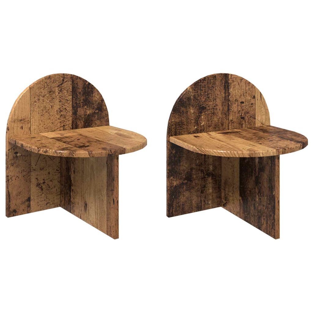 Yöpöytä 2 pcs Vanha puu 40 x 35,5 x 45,5 cm Käsitelty puu