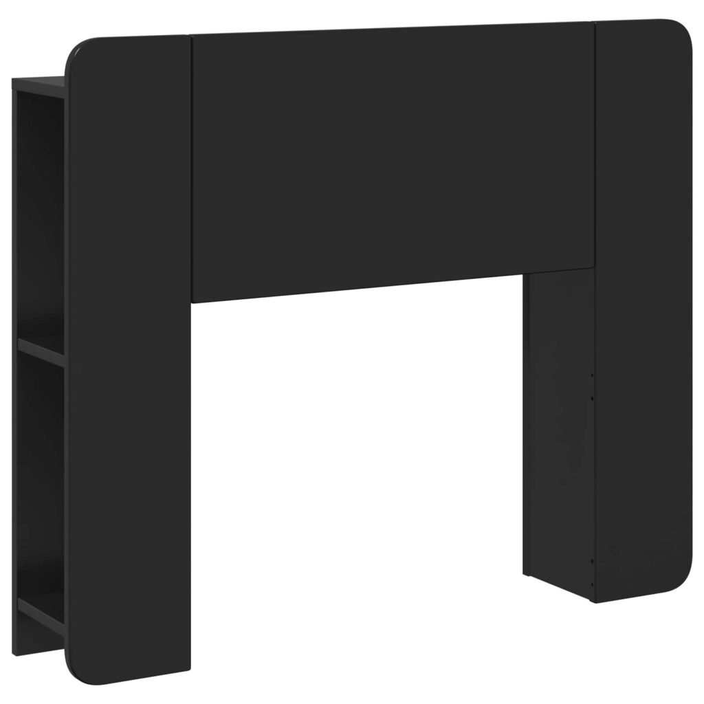 Päätykaappi säilytystilassa Musta Tekninen puu