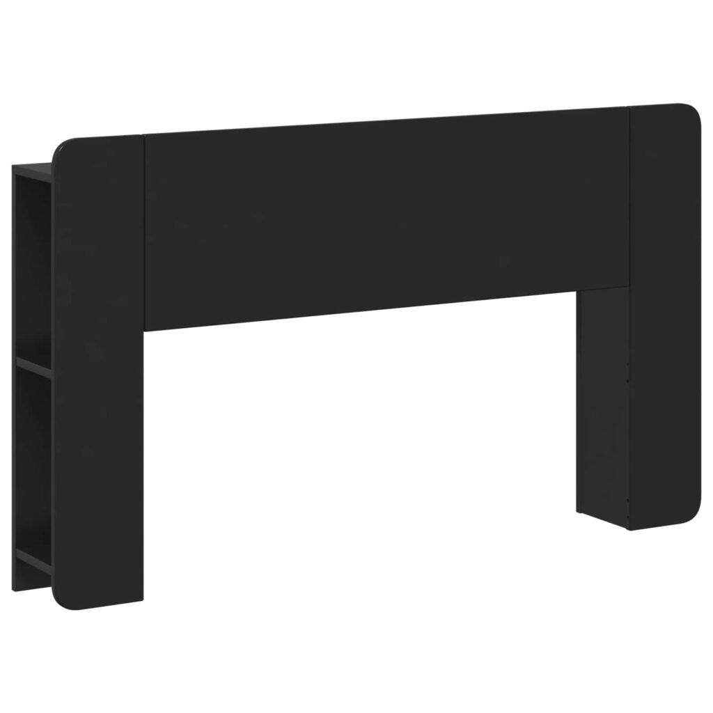 Päätykaappi Musta 135 x 18,5 x 80 cm Käsitelty puu