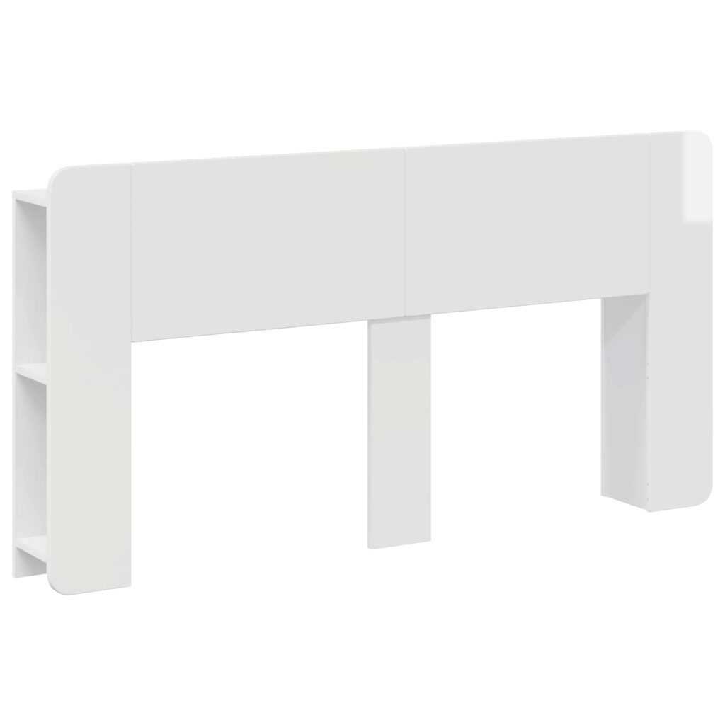 Päätykaappi Korkeakiiltoinen valkoinen Tekninen puu