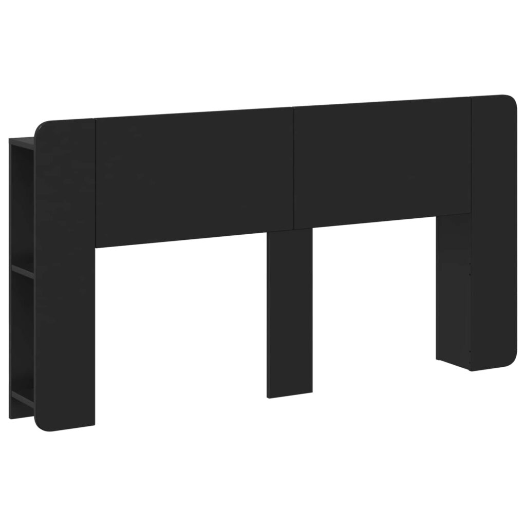 Päätykaappi säilytystilassa Musta Tekninen puu