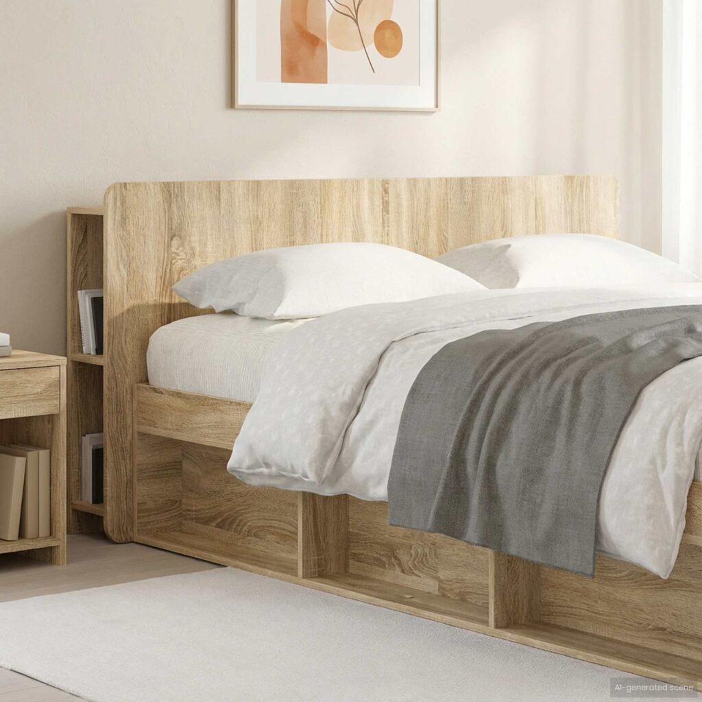 Päätykaappi säilytystilassa Sonoma-tammi Tekninen puu