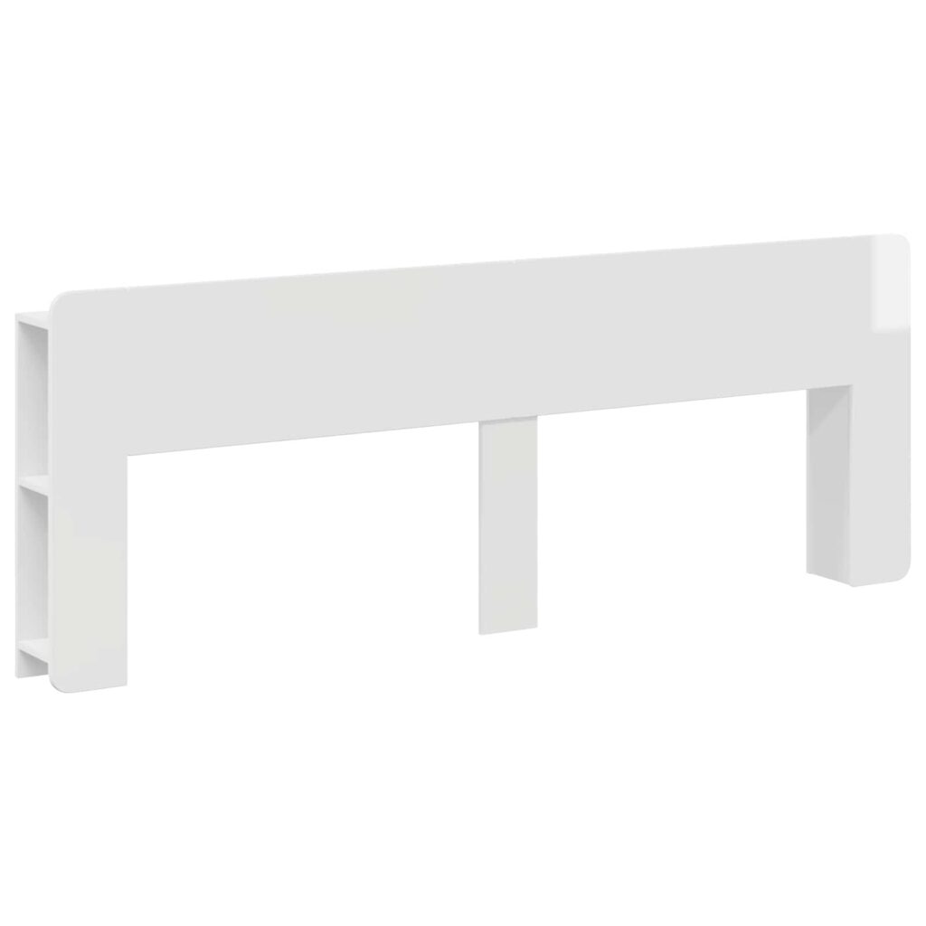 Päätykaappi Korkeakiiltoinen valkoinen Tekninen puu