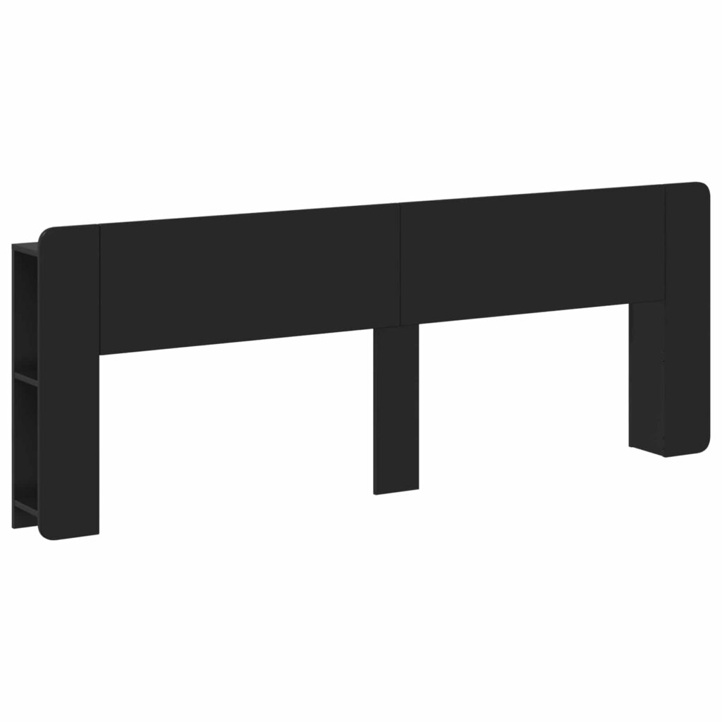 Päätykaappi säilytystilassa Musta Tekninen puu