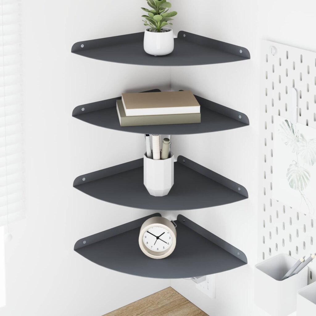 Kelluva hylly hyllyllä 4 pcs Antrasiitti 30 x 30 x 2 cm