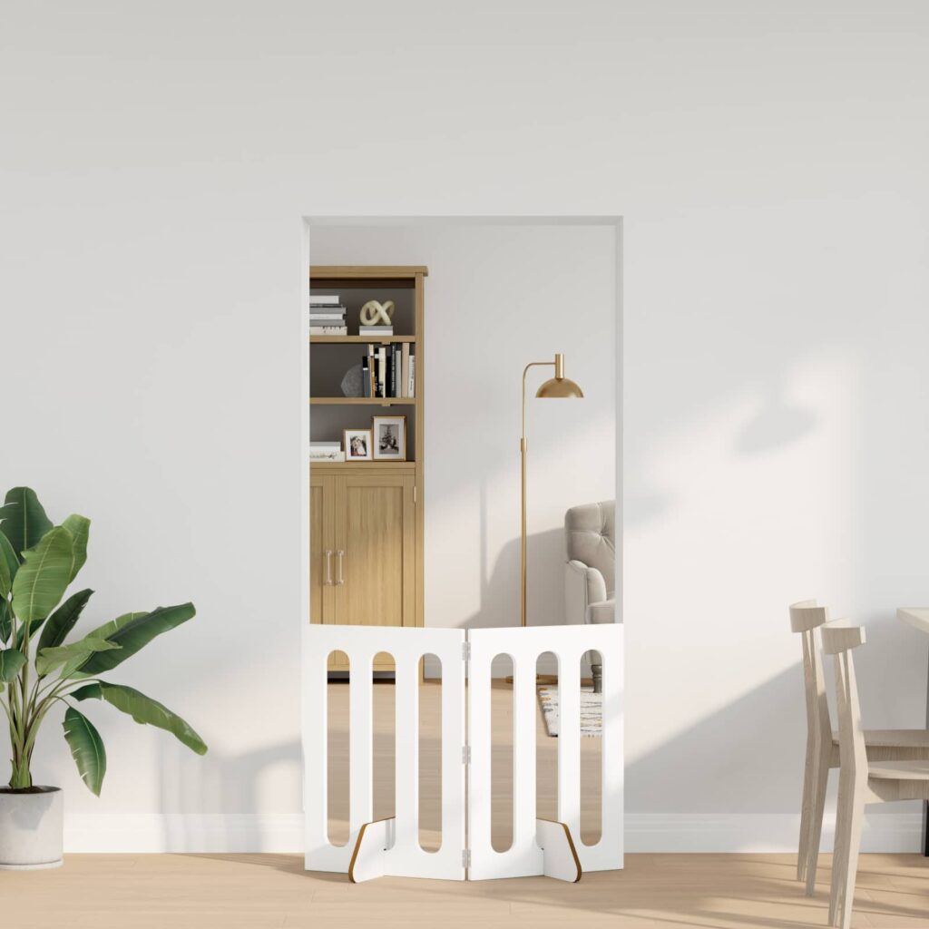 Taitettava lemmikkitarha 2 pcs Valkoinen 100,5 x 38 x 70 cm