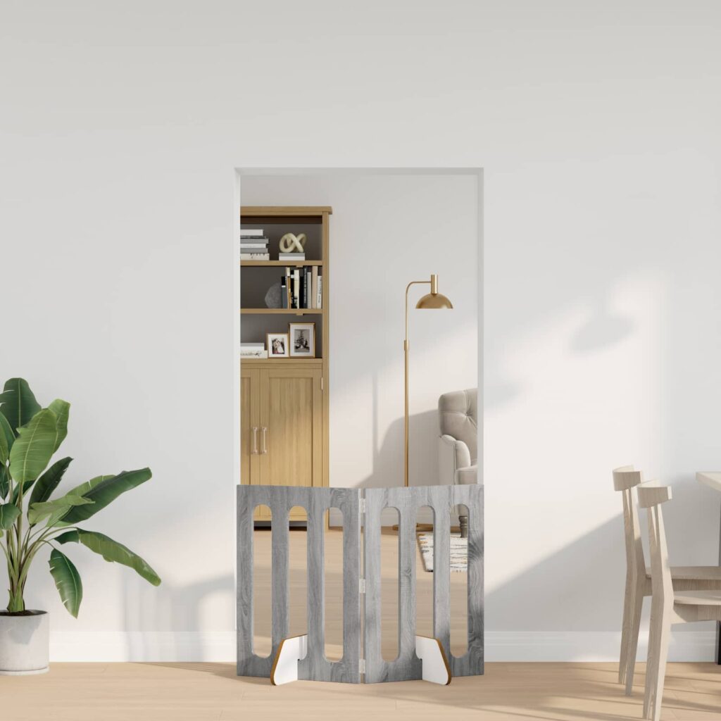 Taitettava lemmikkitarha 2 pcs Harmaa Sonoma 100,5 x 38 x 70 cm