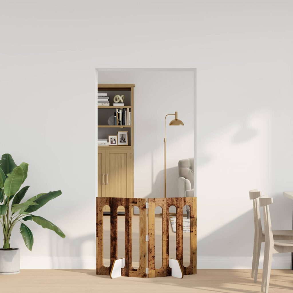 Taitettava lemmikkitarha 2 pcs Tammipuu 100,5 x 38 x 70 cm