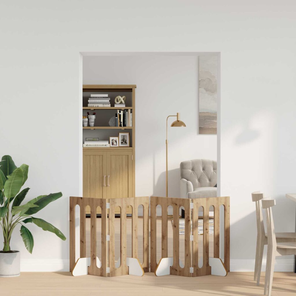 Taitettava lemmikkitarha 4 pcs Artisan Tammi 201 x 38 x 70 cm